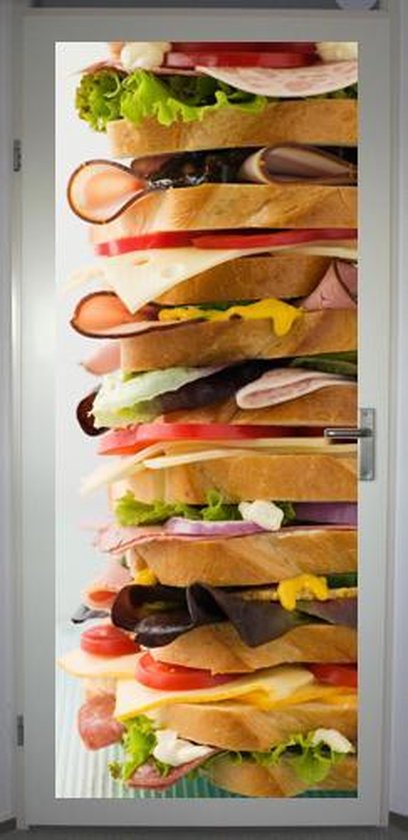 Deurposter 'Sandwich' - deursticker 75x195 cm