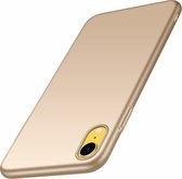 geschikt voor Apple iPhone SE 2020 ultra thin case - goud + Glazen screen protector
