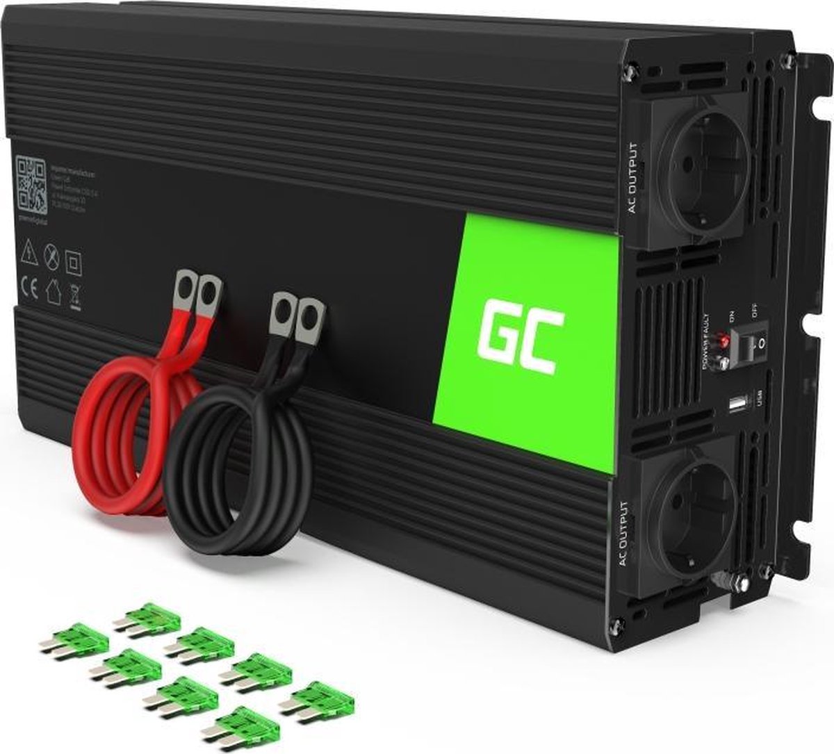 1000W/2000W Green Cell ® Gemodificeerde Sinus Omvormer 12V tot 220V,