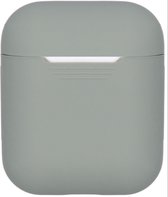 Soft silicone cover | geschikt geschikt voor Apple airpods| draadloze koptelefoon bescherm hoes | safety case| grijs
