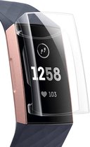YONO Bumper geschikt voor Fitbit Charge 4 – Siliconen Case - Screenprotector Hoesje – Transparant