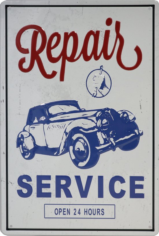Enseigne murale - Service de réparation - Garage automobile - Vintage -  Rétro -... | bol