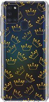 Casetastic Samsung Galaxy A21s (2020) Hoesje - Softcover Hoesje met Design - The Crown Print