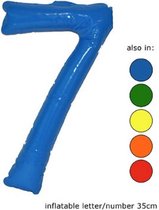 Opblaas-cijfer 7 van 35 cm hoog.