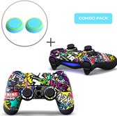 Stickerbomb Combo Pack - PS4 Controller Skins PlayStation Stickers + Thumb Grips