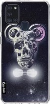 Casetastic Samsung Galaxy A21s (2020) Hoesje - Softcover Hoesje met Design - Mechanic Skull Print