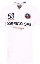 Geographical Norway Polo Shirt Wit Corsica Sail Kibutz - XL