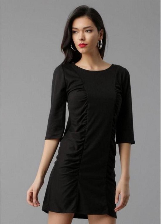 La Pèra Zwarte getailleerde jurk Zakelijke jurk met kokerrok Dames - Maat S  | bol.com