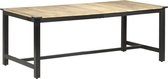 Eettafel Massief hout 200x100 (Incl LW3D Klok)) - Dineertafel - Eet tafel - Eetkamertafel - Woonkamer tafel