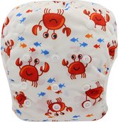 Zwemluier - Krab - Wasbaar en Verstelbaar - Zee & Zwembad - Zwemmen - Baby & Peuter - 3-15 KG - 0-3 Jaar