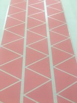 Muurstickers Kinderkamer & Babykamer - Wanddecoratie - Driehoek - Roze - Lichtroze -  6cm - 10 stuks
