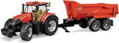 Bruder Tractor met aanhangwagen Case IH Optum 300 CVX 1:16 03199
