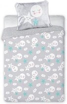 Tuli Tuli Baby Dekbedovertrek Stars - 100 x 135 cm - Grijs