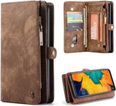 CASEME - Samsung Galaxy A50 Vintage Portemonnee Hoesje - Bruin