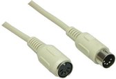 Alcasa DIN 5-pol 1.8m PS/2-kabel 1,8 m 5-p Mini-DIN Wit