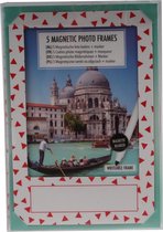 Magnetische koelkast Foto-frame Vinyl Rode driehoekjes 6-delig