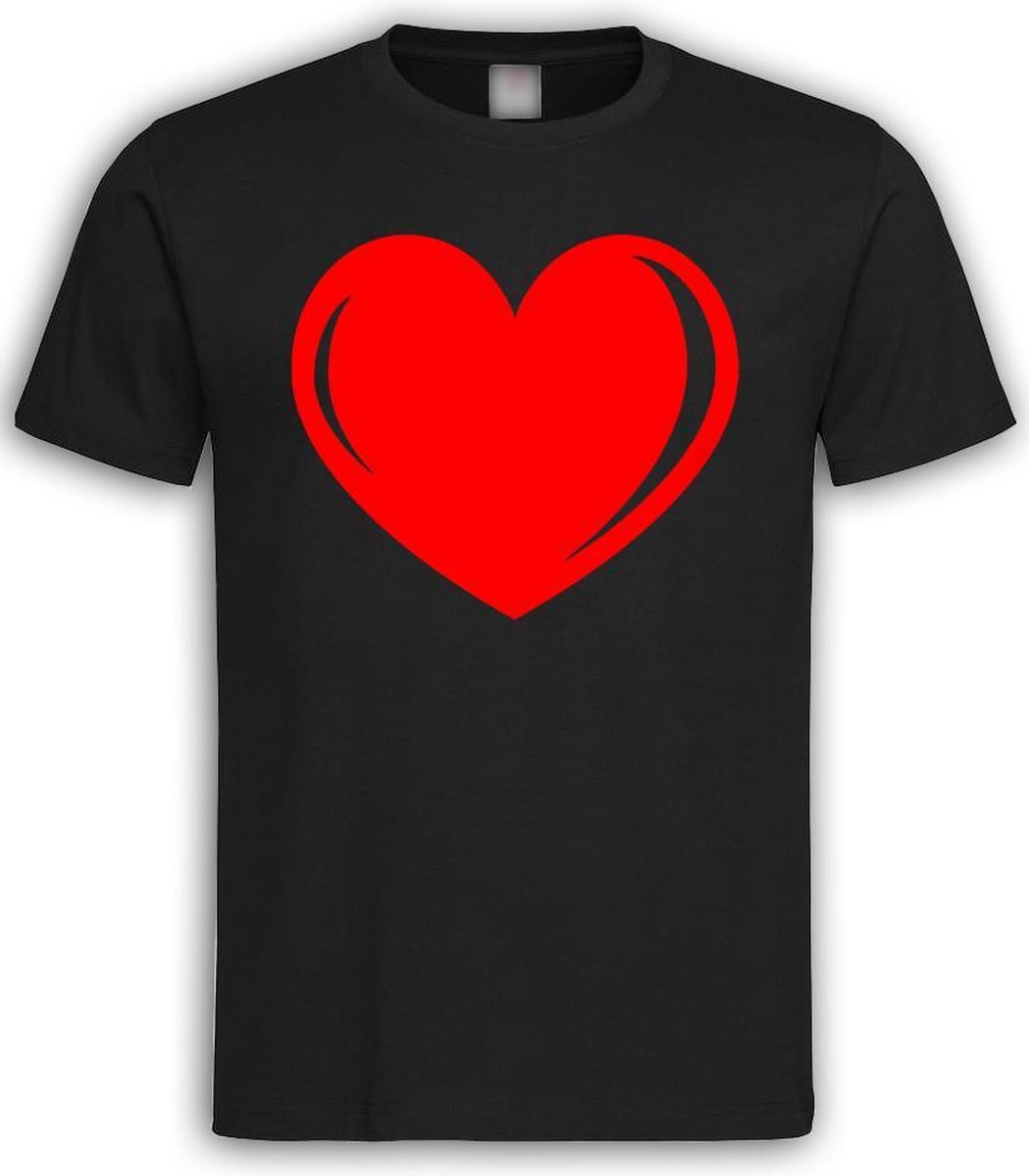 Zwart T shirt met Hart voor de zorg XXXL bol