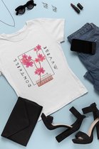 Don't Kill My Vibe Sakura T-Shirt | Japanse Bloemen Tattoo art | Urban Style Streetfashion Apparel | Geekchic | Unisex Maat XL Wit