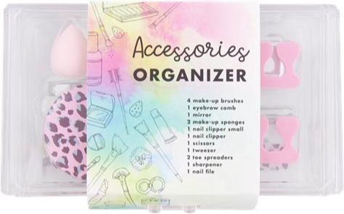 Luxspire Reismake-uptas make-uptas met led-spiegel, cosmeticahoes met 3 verlichtingsmodi, cosmetica-organizer, tas, make-up, trein, opbergtas, make- uptas, make-upgereedschap, borstel, stofblauw