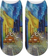 Fun sokken, kort,  Terras bij Nacht van Vincent van Gogh (31005)