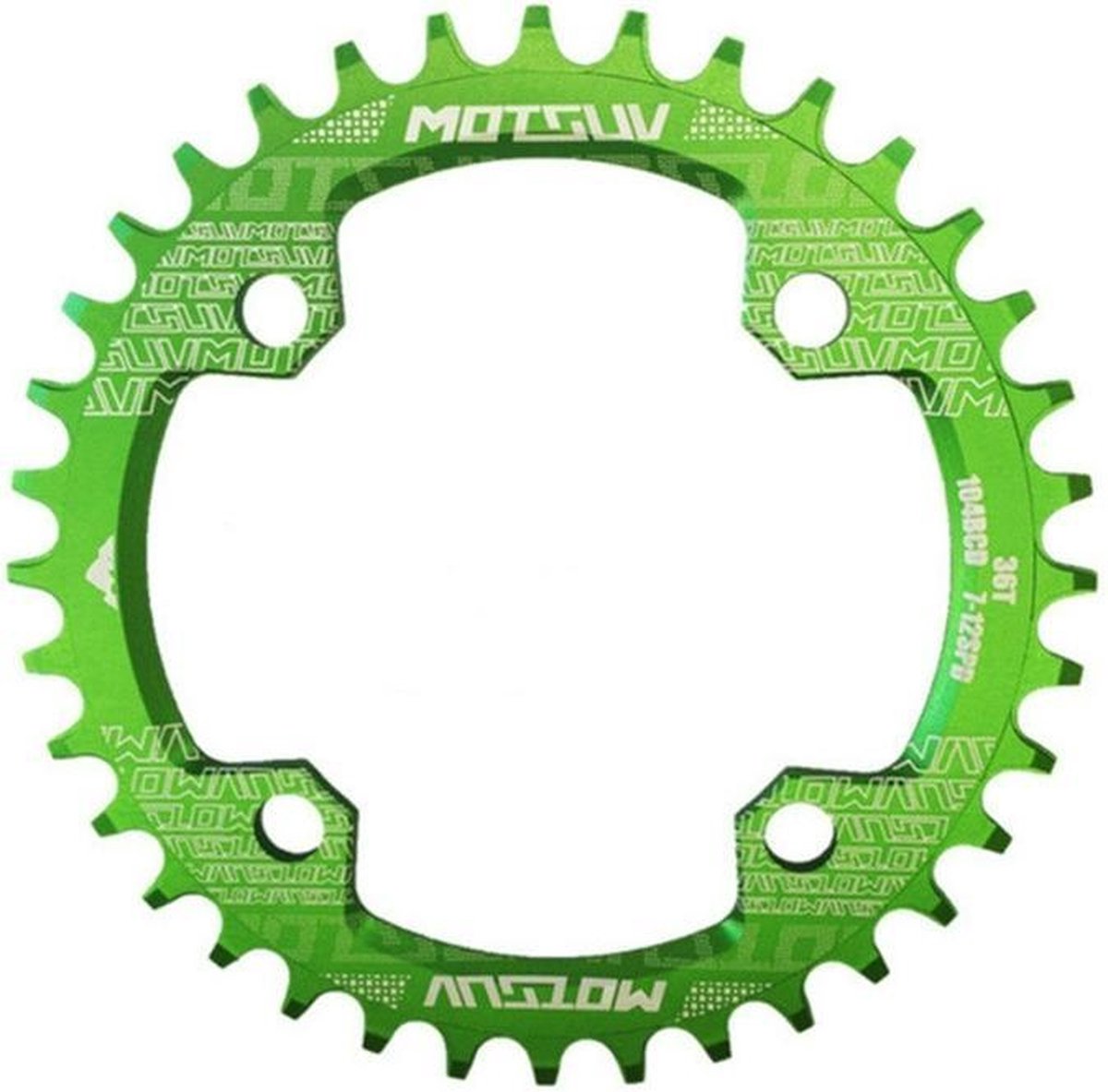 Plateau VTT Rond MOTSUV 104mm Alu 7075-T6 – 7-12 Vitesses CNC