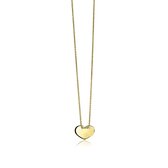 ZINZI Gold 14 karaat gouden collier 42cm hart ZGC152