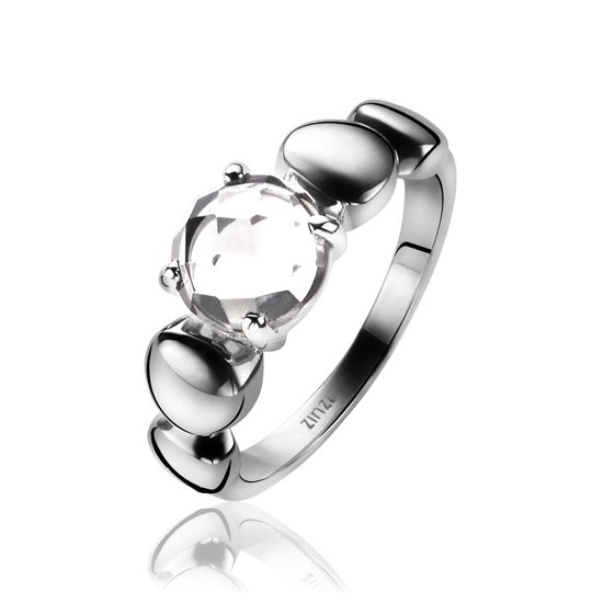 ZINZI zilveren ring wit ZIR1145