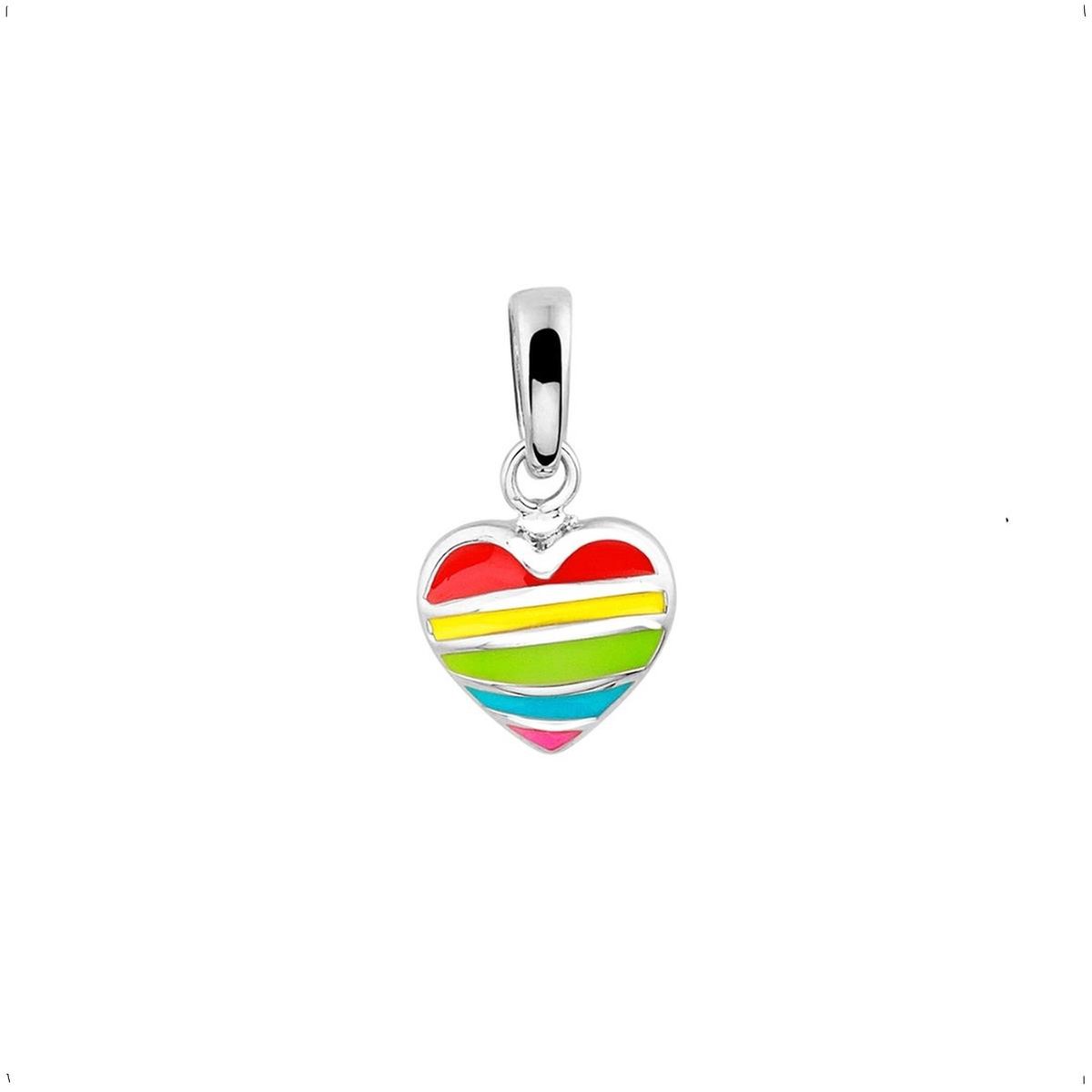 YO&NO - Oorbellen - zilver - Oorringen - Hart - Klap - 8.5mm - 8mm - Kinderen - Zilver Gerhodineerd - Zilver 925