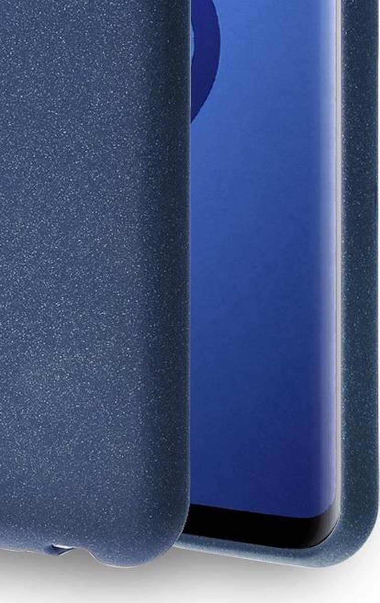 Azuri flexibele cover met sand texture - blauw - voor Samsung Galaxy S9