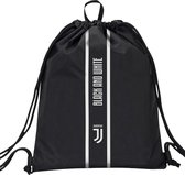 Juventus Gymbag Black and White - 47 x 37 cm - Zwart