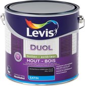 Levis Duol - Hout Buiten - Primer & Lak - Satin - Donkerblauw - 2.5L