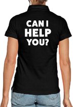 Can i help you beurs/evenementen polo shirt zwart dames - verkoop/horeca XS