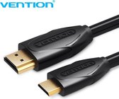 Câble Vention Mini HDMI vers HDMI Full HD 1080P - Plaqué Or - 1,5 mètre