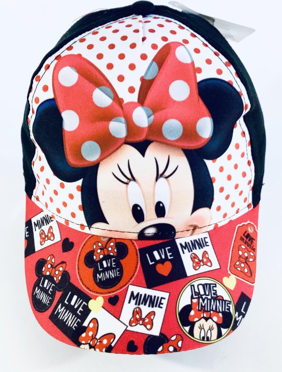 Minnie Mouse cap zwart 52cm 2-5 jaar