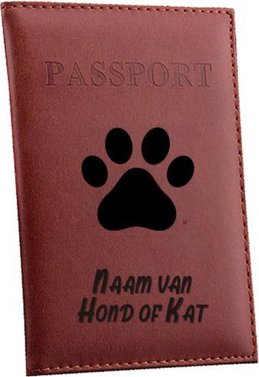 ga zo door Sobriquette Rechtzetten Akyol - Gepersonaliseerd paspoorthoesje naam van kat of hond | bol.com