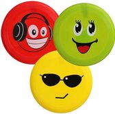 3 stuks Frisbee Smiley 21cm