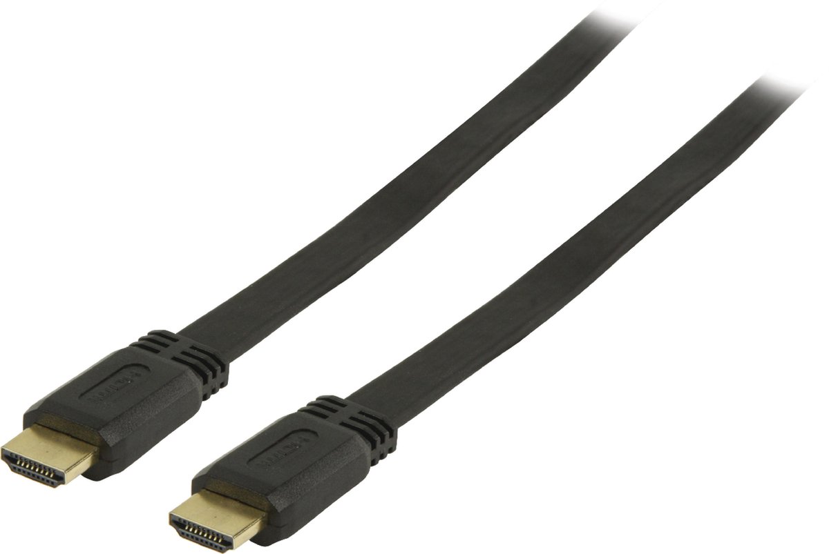 Platte HDMI kabel - versie 1.4 (4K 30Hz) / zwart - 5 meter