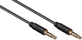 S-Impuls 3,5mm Jack 4-polig audio slim kabel AWG28 / zwart - 1 meter