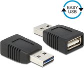 DeLOCK 65520 kabeladapter/verloopstukje USB 2.0 A Zwart