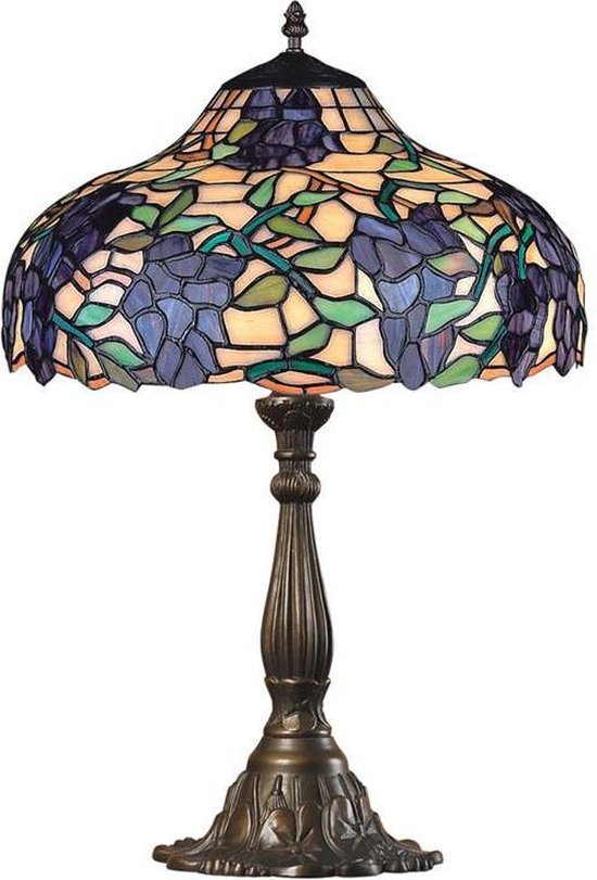 Wiskundige gesloten Vertrappen 39 x 59,5 cm - Lampen - Tafellamp Tiffany Style - Glas in lood Design  tafellamp | bol.com
