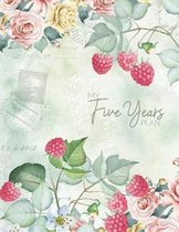My Five Year Plan: Beautiful Floral Design 5 Years Monthly 2020-2024 Planner Organizer Design for Appointment Calendar with Monthly Goal,
