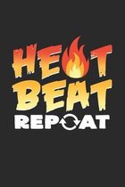 Heat beat repeat: 6x9 Blacksmith - blank with numbers paper - notebook - notes