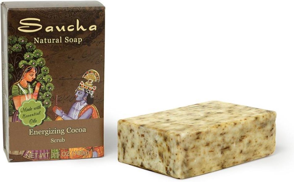 Saucha scrubzeep, Energizing Cocoa, Prabhuji's Gifts, 100% natuurlijk, vegan