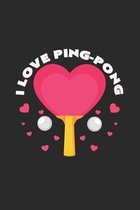 I love Ping-Pong: 6x9 Ping-Pont - dotgrid - dot grid paper - notebook - notes