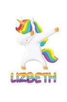 Lizbeth: Lizbeth 6x9 Journal Notebook Dabbing Unicorn Rainbow