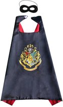 Harry Potter verkleedpak zwarte cape + masker - Verkleden kind - 3-9 jaar - maat 98-128
