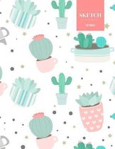 Sketch 110 Pages: Cactus Sketchbook for Kids, Teen and College Students - Succulent Llama Pattern