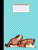 Composition Notebook: Corgi Dog Lying Down Wide Ruled Lined Note Book - Exercise Book & Journal with Lines - Gift for Dog Lovers, Kids, Teen