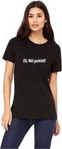 T-shirt met opdruk: "Oh wat goeddd", zeer bekend uit de tv serie Chateau Meiland, nu op jouw t-shirt! Zwart t-shirt met witte opdruk