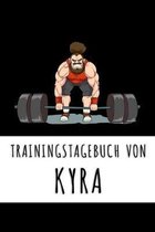 Trainingstagebuch von Kyra: Personalisierter Tagesplaner für dein Fitness- und Krafttraining im Fitnessstudio oder Zuhause